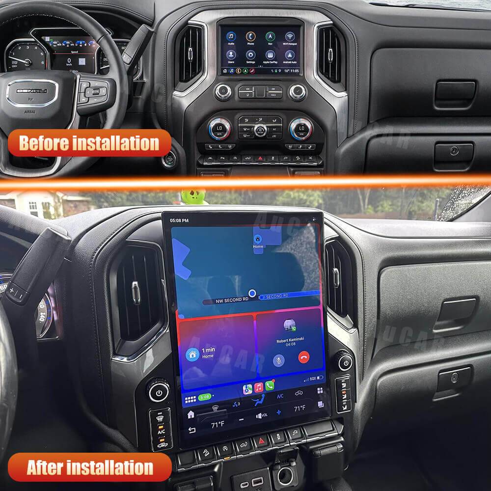 Android Tesla Upgrades Before and After